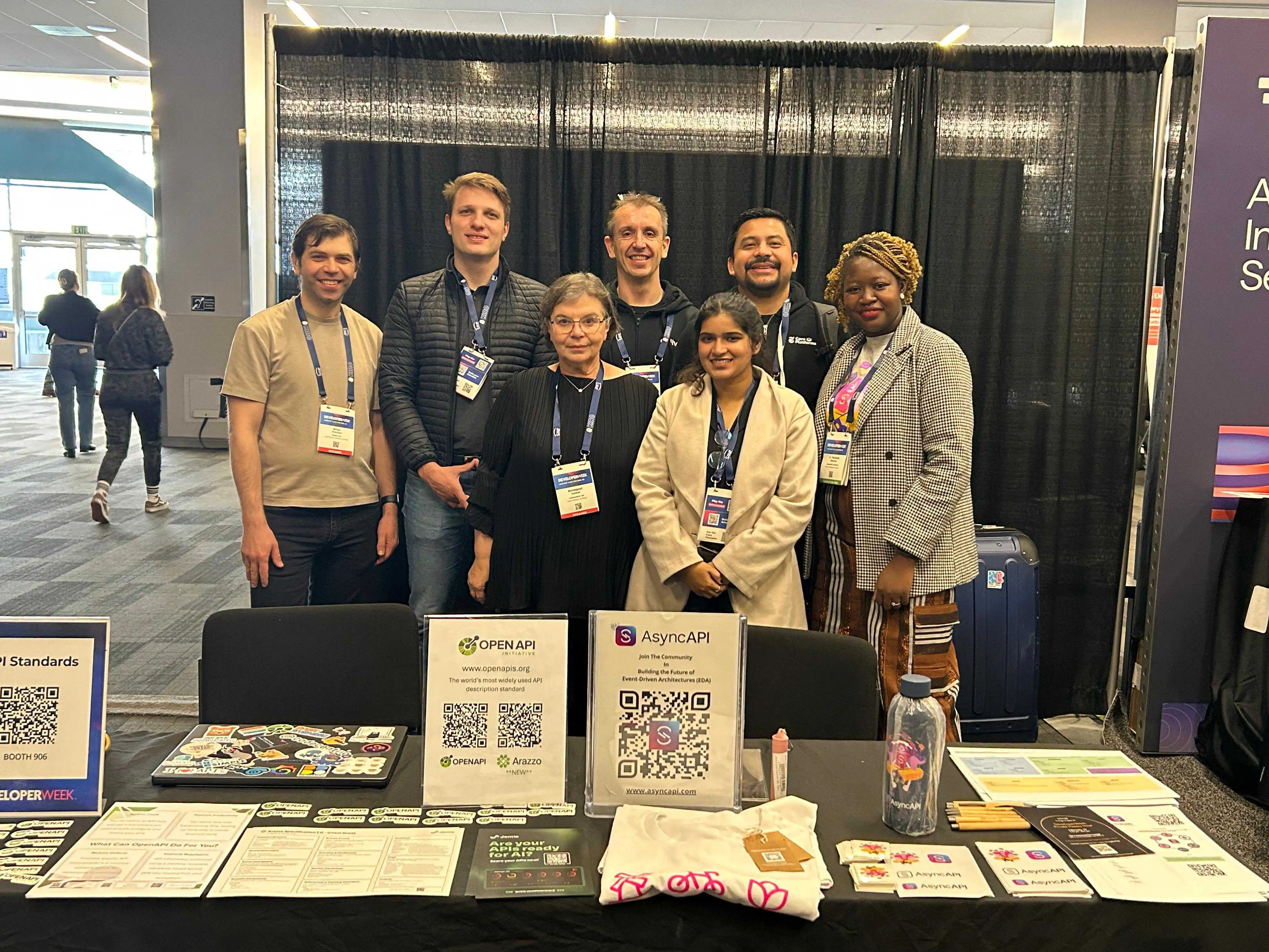 Volunteers at the API Standards Booth Day 1